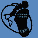 RespAct organic: Reduce your Footprint – Black T-Shirt